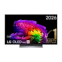 LG OLED48G69LS 48 inch OLED evo AI G6 4K Smart TV, α11 Gen3 AI Processor, 120 Hz Native, VRR 165 Hz, Dolby Vision, Dolby Atmos, webOS 26, G SYNC Compatibel, FreeSync Premium, Zwart