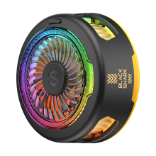 Black Shark FunCooler 5 magnetische telefoonkoeler voor gaming, draagbare mobiele ventilator met RGB verlichting, telefoon radiator, geschikt voor iPhone, Android, tablet en iPad (zwart)