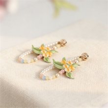 Huacan Cufflinks met bloesemmotief [2 stuks]
