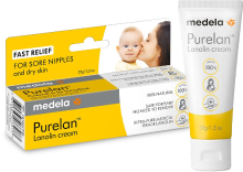 Medela Purelan Tepelzalf   Lanoline tepelcrème   snelle verlichting bij pijnlijke tepels   Tube 37gr