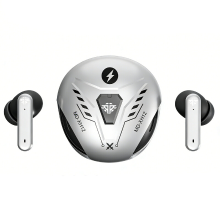 Voxis VoxorAI XH12 zilver AI Translator hoofdtelefoon met realtime vertaalondersteuning voor 150 talen. Coole Bluetooth gaming hoofdtelefoon voor studie, reizen en werk.