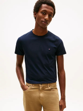 Tommy Hilfiger Core stretch slim ronde hals T shirt heren L woestijnblauw