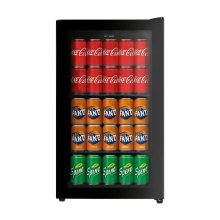 Salora BCT935B vrijstaande drankkoelkast   93 liter inhoud   glazen deur   LED binnenverlichting   39 dB stille werking   zwart