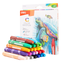 Deli oliepastels, kunstbenodigdheden, assorti kleuren, 24 kleurenset