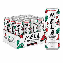Mela watermeloendrank, 100% natuurlijk vruchtensap met vitamine C originele smaak 330 ml * 12 (doos)