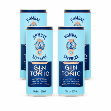 Bombay Sapphire Gin & Tonic 6,5% – 4 x 250 ml