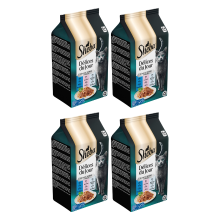 Sheba delicatessen in gelei tonijn & zalm multipack*4