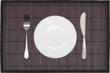 VidaXL Bamboe Placemat   Donkerbruin, 30 x 45 cm, 6 stuks