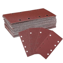 WORKPRO schuurpapierset, 100 stuks klittenband schuurpapier korrel 40/60/80/120, 8 gaten, accessoires voor multischuurmachine en excentrische schuurmachine, voor hout, metaal en verf