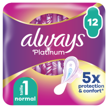 Always Platinum Normal Plus Maandverband, 12 Stuks