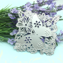 WhereHike creatieve metalen snijmallen en sjabloon met vlinder voor plakboeken, reliëfdrukgereedschap voor papieren kaarten en albumdecoratie, een vlinder en een bloem