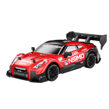 1:24 GTR 4WD RC Driftauto 2,4 G Proportionele Besturing, Verwisselbare Drift /Racebanden, Schokabsorberend Chassis, Hobby Speelgoed voor 8+ Jaar, Rood