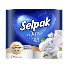 Selpak toiletpapier, 3 laags, deluxe, 4 rollen