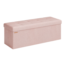 JOYFURNOS Bank Met Opbergruimte, 38 x 110 x 38 cm, Zitkist, Bedbank, Opbergkist, voor Woonkamer, Slaapkamer, Hal, roze
