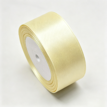 2 Stuks satijnen cadeaulint 22 m, 40 mm breed, crèmewit lint voor bruiloft, knutselen en cadeauverpakking, bruiloftsdecoratie en bloemstukken, stijl K