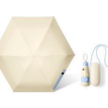 Beneunder BM525, 5 voudig opvouwbare paraplu met zwarte gelcoating, voor buiten, windbestendig, waterdicht en capsuleontwerp, lichtgewicht voor woon werkverkeer/reizen, wit, F, cadeau voor stellen, perfect cadeau