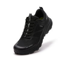 PELLIOT hardloopschoenen uniseks, lichtgewicht en dempend – stabiel en duurzaam, obsidiaanzwart (EU 43)