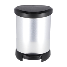 Curver Decobin pedaalemmer   5 liter   metallic   premium opbergoplossing, duurzaam kunststof, moderne huisorganisatie