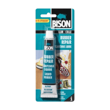 Bison Rubber Repair tube 50 ml, reparatiepasta, beschermen, waterdichtmaken, sterk, blijvend flexibel, temperatuurbestendig van   40°C tot + 120°C, makkelijk in gebruik