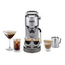De'longhi DE‘LONGHI Dedica Duo EC890 espressomachine metaal, 15 bar druk, ingebouwde melkkanverwarmer