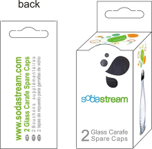 SodaStream plastic doppen   2 stuks zwart