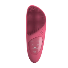 Sunluxy JMY 05 gezichtsreinigingsborstel, groot scherm toont batterijvermogen en modus, reiniging, massage en warmtecompressie in één, constante temperatuur oogverzorging, schoonheidsapparaat voor thuisgebruik, rood