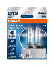 Osram Automotive OSRAM XENARC® COOL BLUE® INTENSE D1S, +150% meer licht, tot 6.200K, xenon koplamp, LED look, 2 lampen