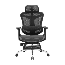 Sihoo Doro C300 ergonomische bureaustoel met ultrazachte 3D armleuningen, dynamische lendensteun voor thuiskantoor, verstelbare rugleuning, met pedaal (zwart)