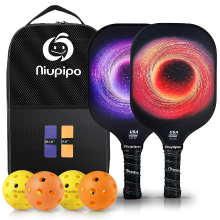 NIUPIPO Pickleball Paddles Set van 2 – Glasvezel Materiaal, Polypropyleen Honingraatkern, USAPA Gecertificeerd, Lichtgewicht Ontwerp, Comfortabele Grip, Ideaal voor Beginners en Gevorderde Spelers, MX 07