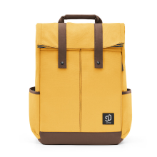 NINETYGO rugzak in collegestijl met twee schouderbanden, extra grote capaciteit, laptoprugzak voor studenten, boekentas voor school en werk, geel, waterbestendig niveau 4, 900D versterkte robuuste stof, geschikt voor laptops tot 15,6 inch   nieuwe artikel