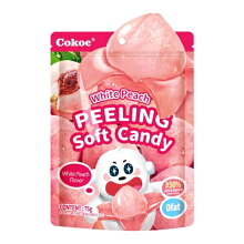 Cokoc Schilbare Zachte Snoepjes Witte Perziksmaak 75 g