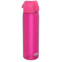 ION8 waterfles, 500 ml/18 oz, lekvrij, eenvoudig te openen, veilige vergrendeling, vaatwasserbestendig, BPA vrij, hygiënische flip dop, draaggreep, past in bekerhouders, eenvoudig te reinigen, CO₂ neutraal, roze