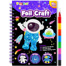 Space Planet Serie Folie Art Knutselset, 1 Set, Schoonmaakvrije DIY Activiteit, Reisspeelgoed, Verjaardagscadeau Voor Kinderen Van 4 9 Jaar