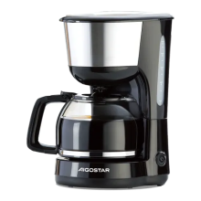 Aigostar koffie  en theemaker met warmhoudfunctie, éénknopsschakelaar, 1,25 L, zwart