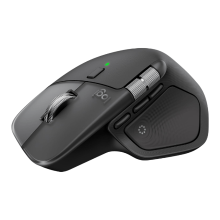 Logitech MX Master 4 voor Mac, ergonomische Bluetooth muis met geavanceerde haptische feedback, ultrasnel scrollen, opladen via USB C, macOS, iPadOS, Windows   Space Black
