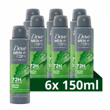 Dove Deospray voor heren   Care Extra Fresh 6 x 150 ml