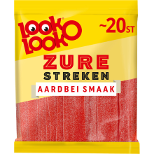 Look O Look Zure Streken Aardbei Vegan   200 g