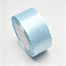 2 Stuks satijngeschenkriem, 22 m, 40 mm breed, aqua, voor bruiloft, knutselen en cadeauverpakking, bruiloftsdecoratie en bloemstukken, stijl D