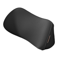 HELLO LEIBOO Zwart lendensteunkussen voor de auto, dun, met traagschuim, geschikt voor de bestuurdersstoel, ademend suède, ergonomische taillesteun voor alle seizoenen.