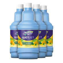 4X Swiffer WetJet Alles In Een Dweilsysteem Reinigingsmiddel Vloer 1,25 liter
