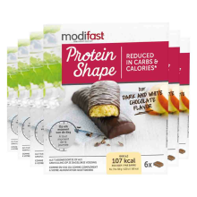 6X Modifast Protein Shape Reep Pure & Witte Chocolade 6 x 31 gr