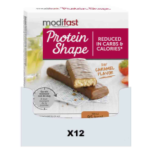 12X Modifast Protein Shape Reep Chocolade Karamel 6 x 27 gr