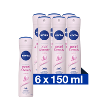 6X NIVEA Deodorant Spray Pearl & Beauty 150 ml