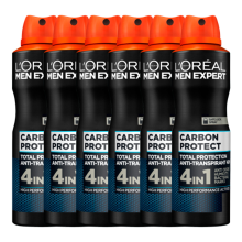 6X L'Oréal Men Expert 5in1 Deodorant Spray Carbon Protect 150 ml
