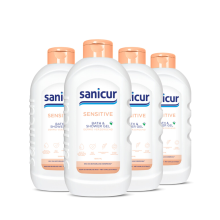 4X Sanicur Bad en Douchegel Sensitive 1000 ml