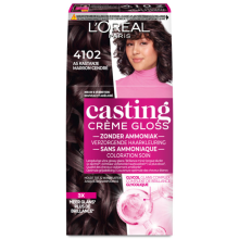 3X L'Oréal Casting Crème Gloss Semi Permanente Haarkleuring 4102 Parelmoer Kastanjebruin