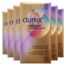 6X Durex Condooms Nude Latex Vrij 10 stuks