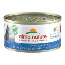 48X Almo Nature HFC Complete Kattenvoer Nat Graanvrij Tonijn & Pompoen 70 gr