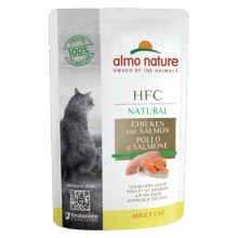 Bose 48x Almo Nature HFC Natural Kattenvoer Nat Kip & Zalm 55 gr