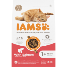 4X IAMS Kat Adult Zalm 1,5 kg